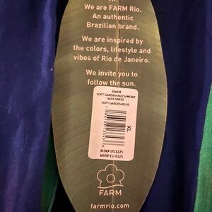 FARM Rio Vibrant Blue and Green Dress